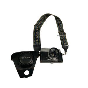 Vintage Konica Auto S2 35mm Film Camera With Hexanon 45mm f/1.8 Lens & Patterned